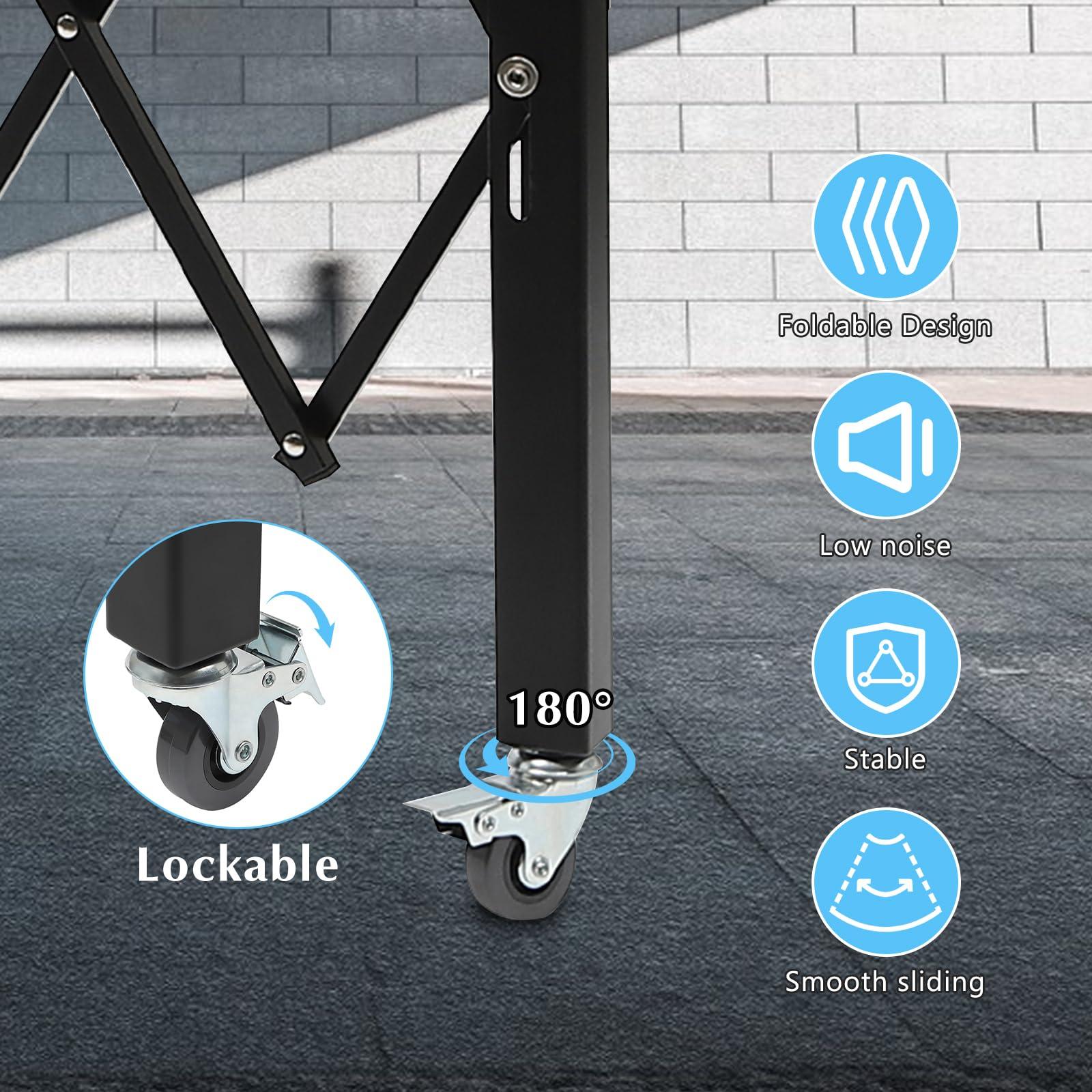 NATICRISI NATICRISI Single Folding Security Gate,7.2' H x 6-1/2' W Flexible Expanding Security Gate,Iron&Aluminum Alloy Accordion Security Gate for Wide Openings, Driveway, Garage, Yard