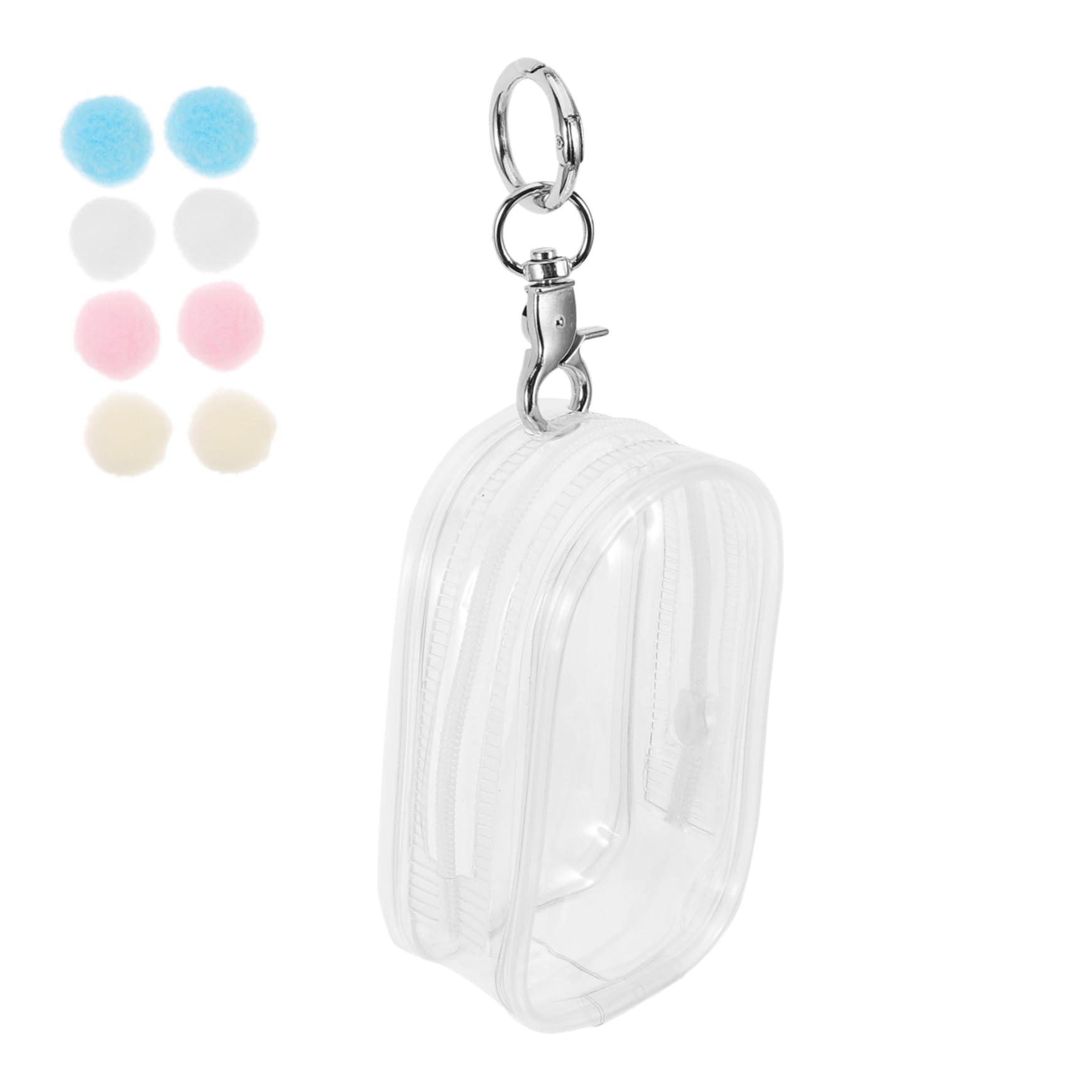 FELTECHELECTR FELTECHELECTR Doll Storage Bag with Keychain Display Case Portable Zipper Pouch for Figurines and Collectibles