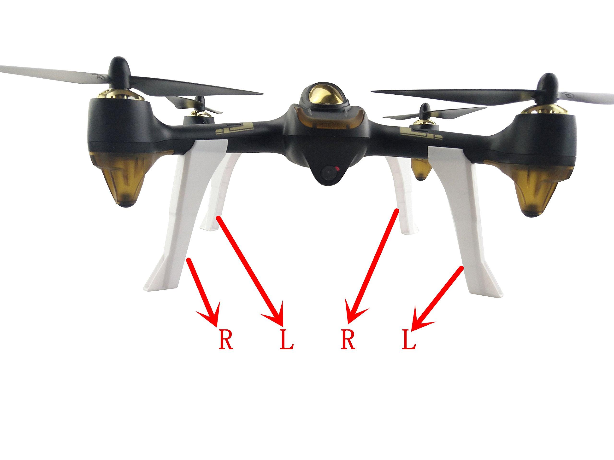 sea jump sea jump Accessories for Hubsan H501S H501C X4 H501A H501M H501S W H501S pro FPV Brushless Four-axis Aircraft Upgrade Parts Landing Gear RC Drone Upgrade Lead Frame,White