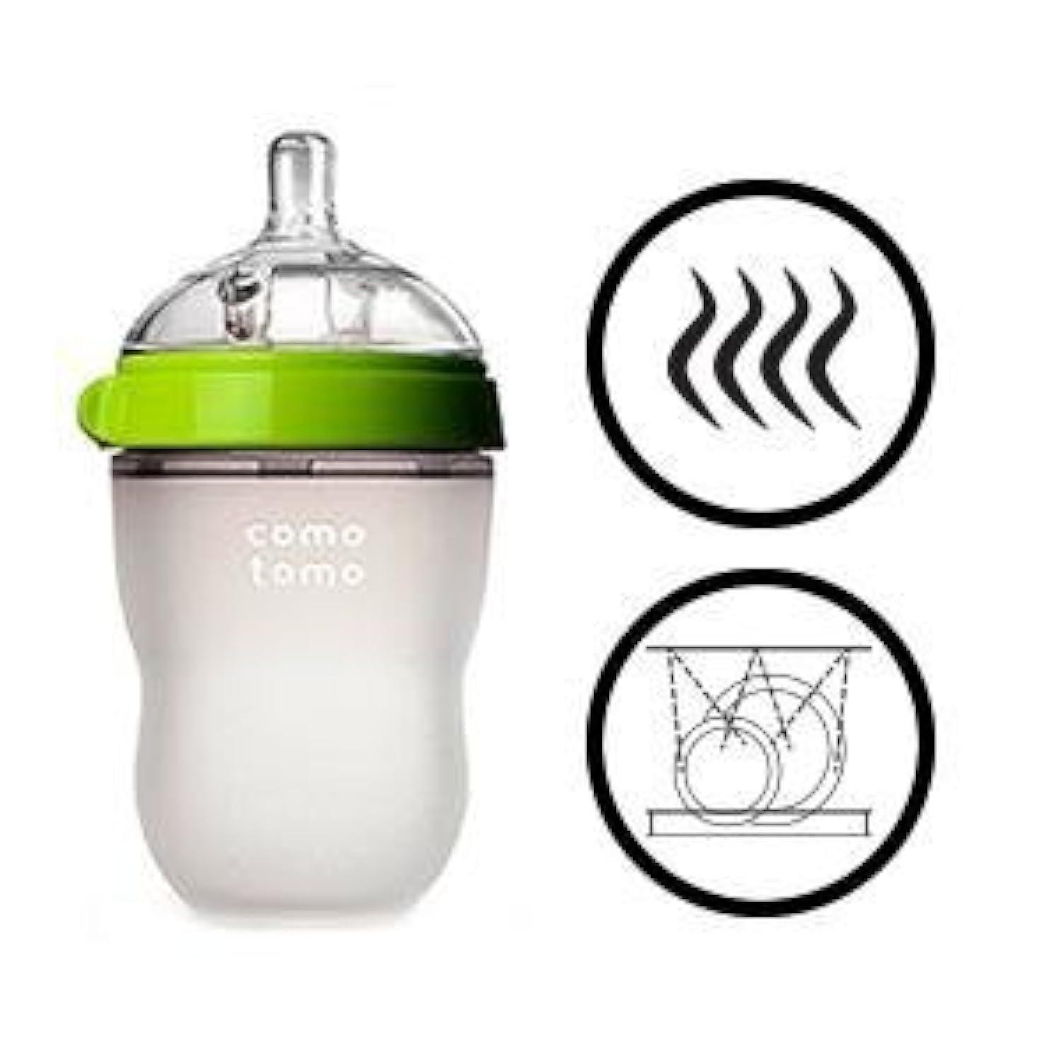 Comotomo Comotomo Baby Bottle Single Pack, Green, 8oz
