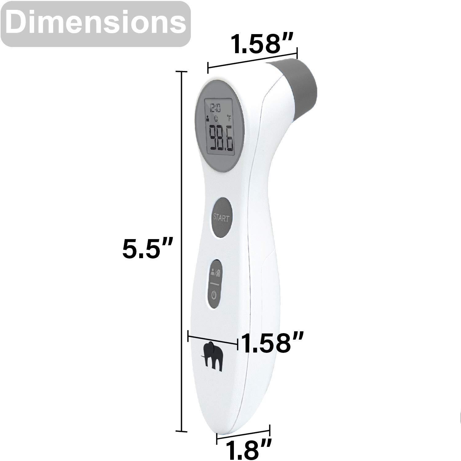MACCURATE Forehead Thermometer, No Touch Home Use Digital for Adult & Kids, Sleek Infrared Temporal Fever Thermometer Fast and Accurate Reading with Backlight LCD Screen - Fahrenheit & Celsius