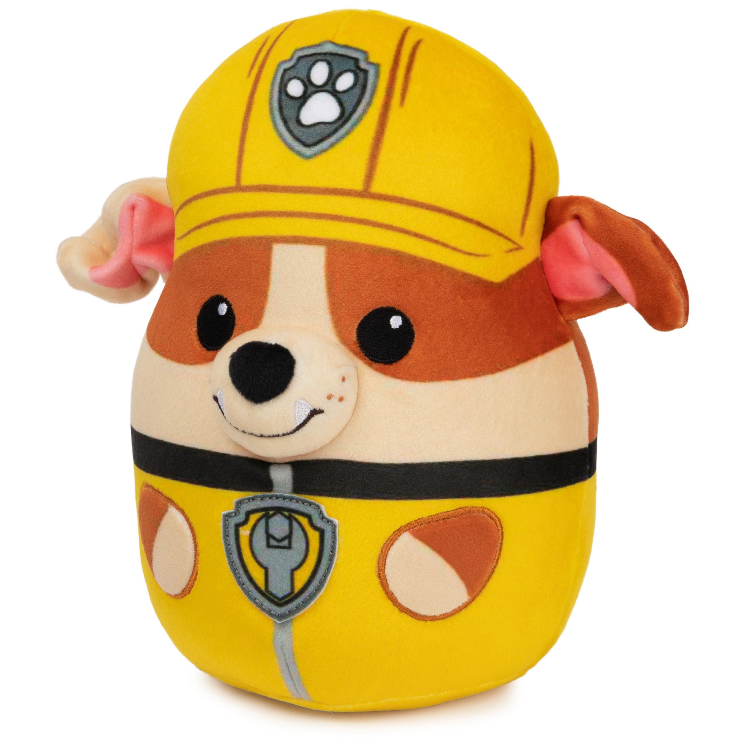 GUND PAW Patrol Rubble Squish Plush, Official Toy from The Hit Cartoon, Squishy Stuffed Animal for Ages 1 and Up, 8