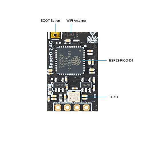 BETAFPV BETAFPV SuperD ExpressLRS 2.4GHz V3.0 Diversity Receiver with Two Antennas TXCO Tech Long Range Performance Support CRSF Protocol Compatible with FPV Drone Freestyle and Fixed-Wing Aircraft