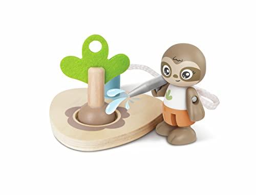 Hape Hape Tree Planting E-Car, Green Planet Explorers | Electric Wind Turbine Car Toy, for Kids Ages 3+ Years