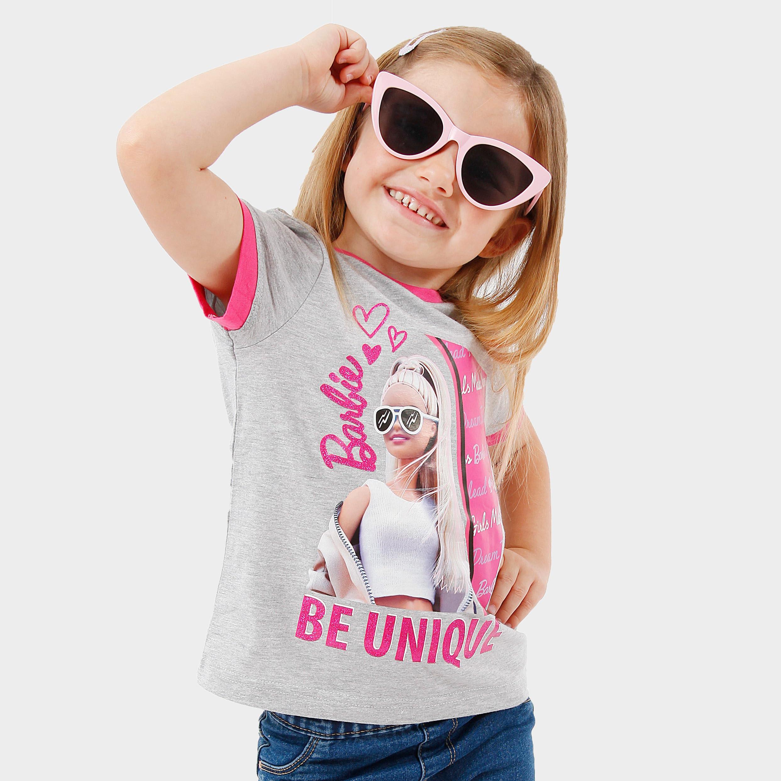 Barbie Barbie Shirts for Girls | Official Merch | Inspirational Girl Tshirt Grey 4