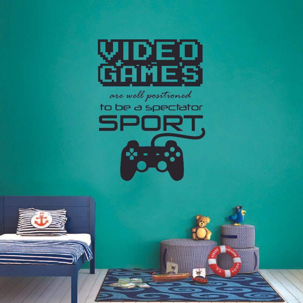 All Things Valuable Spectator Sport Quote Video Game Games Gamers Quotes Wall Sticker Art Decal for Girls Boys Room Bedroom Nursery Kindergarten Fun Home Decor Stickers Wall Art Vinyl Decoration Size (30x27 inch)