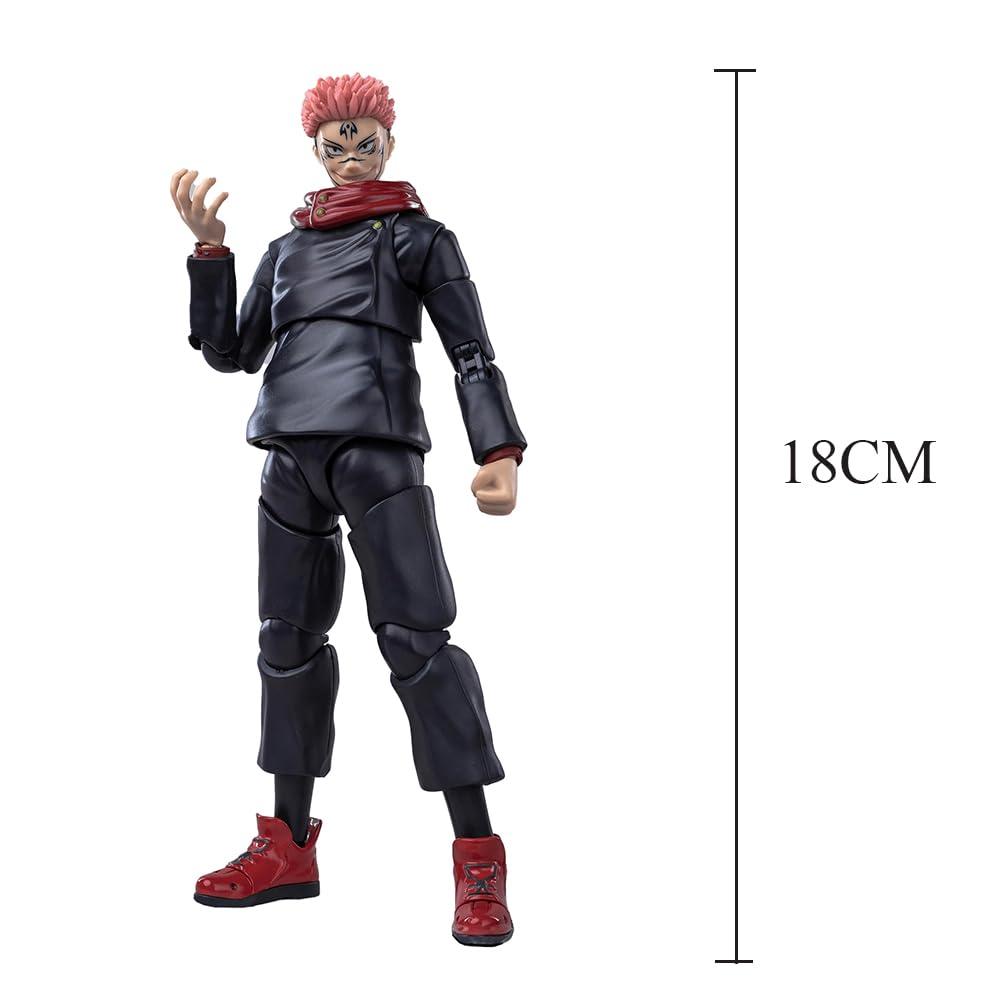 QAHEART QAHEART Itadori Yuji Action Figure, 18cm Anime JJK Figure Model Statue Movable Figure, Changeable Face Handmade Collectible Desktop Decoration Gifts for Fans