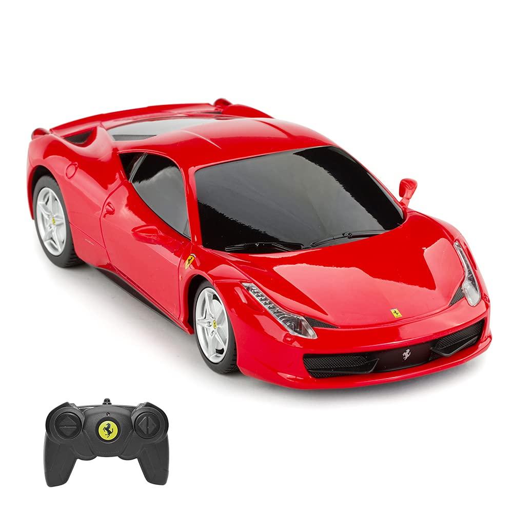 RASTAR RASTAR Ferrari Remote Control Car, 1/24 Scale Ferrari 458 Italia Model Car, Red Ferrari Toy Car