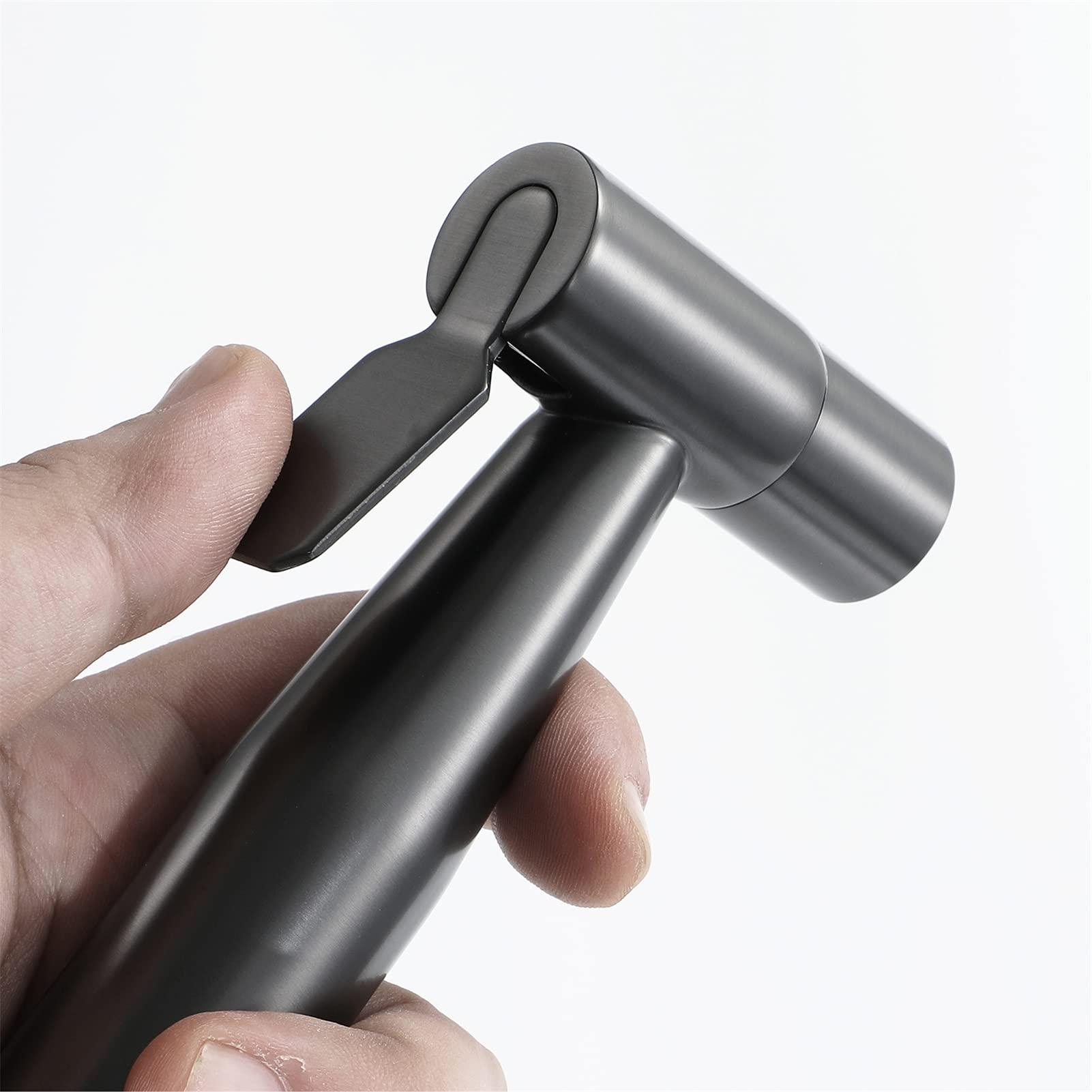 FJYDM Hand Held Bidet Sprayer, Toilet Sprayer Gun for Bathroom Stainless Steel, Shower Head Self Cleaning Bathroom Fixture,Spray Gun Set (Size : Spray Gun Set)