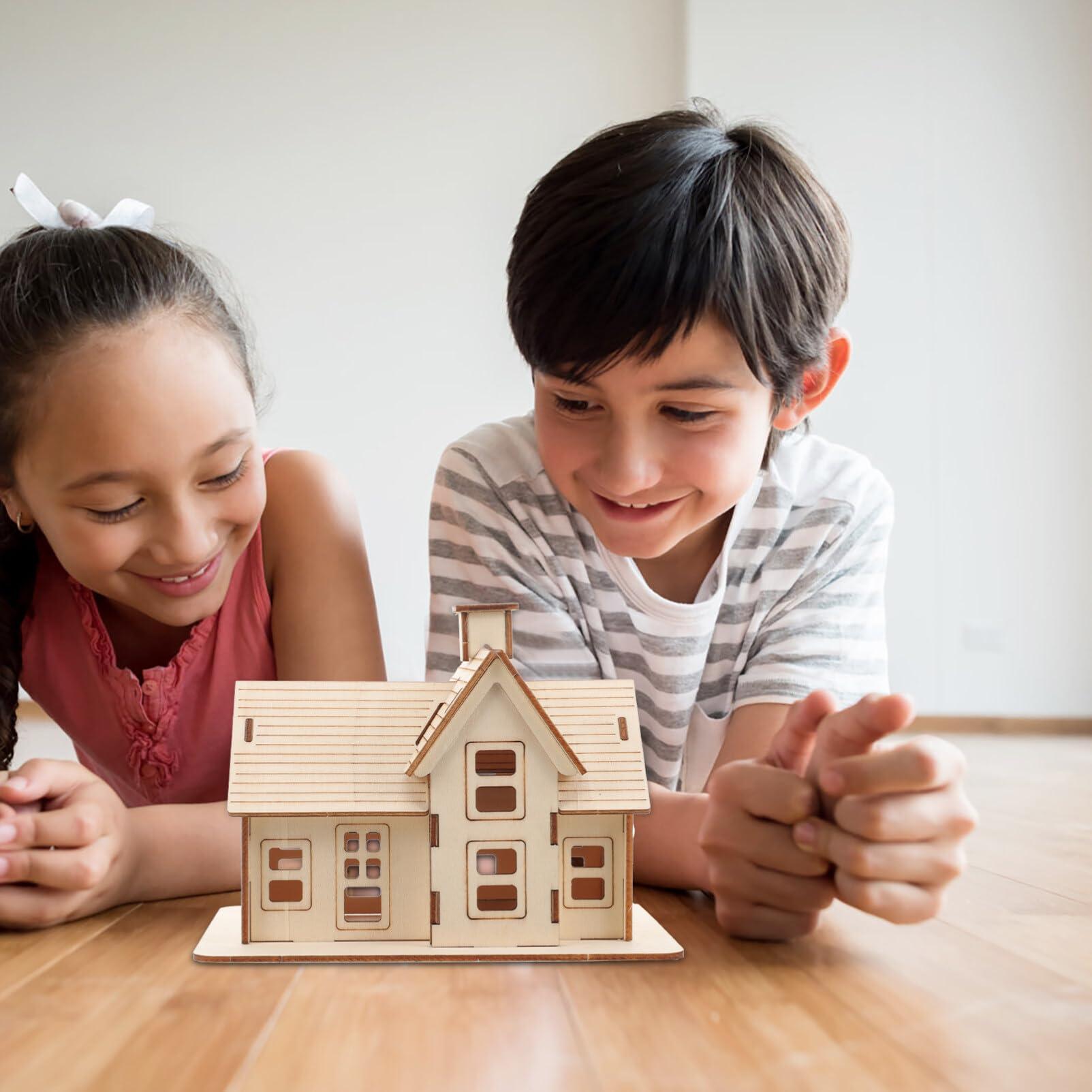Uonlytech Puzzles for Adults 1 Set Cabin Model 3D Wooden 3D Puzzles Diorama House Puzzle Assembly House Model 3D Wood Puzzle Wood Rural 3D Puzzles Wooden Puzzle for Adult