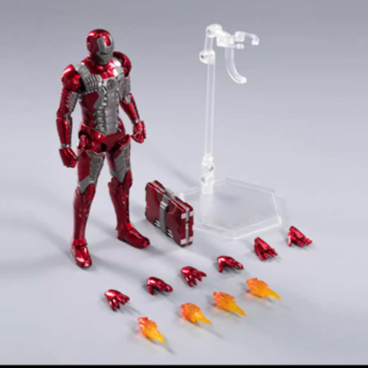 HiPlay HiPlay ZD Toys Anniversary Series Collectible Figure Full Set: Iron Man MK5, Illuminated Edition, Height 18cm Miniature Action Figurine FGBMK5