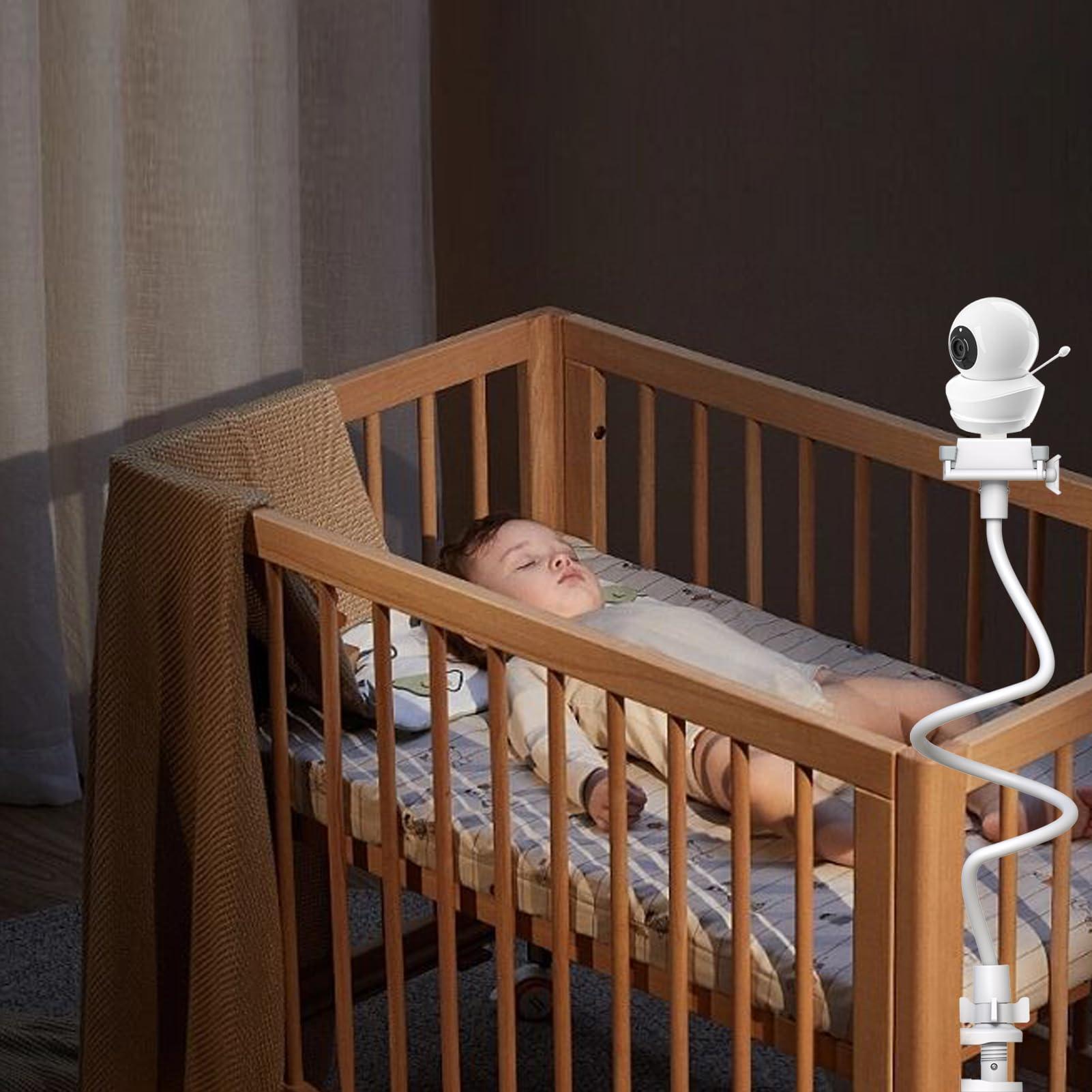 Derebir Derebir Baby Monitor Mount Stand Compatible with Babysense Max View HD S2/ V43 /V24 Baby Monitor Flexible Clip Long Baby Monitor Holder Compatible with Other 1/4 Baby Camera Screw Mount (33.5 inch)
