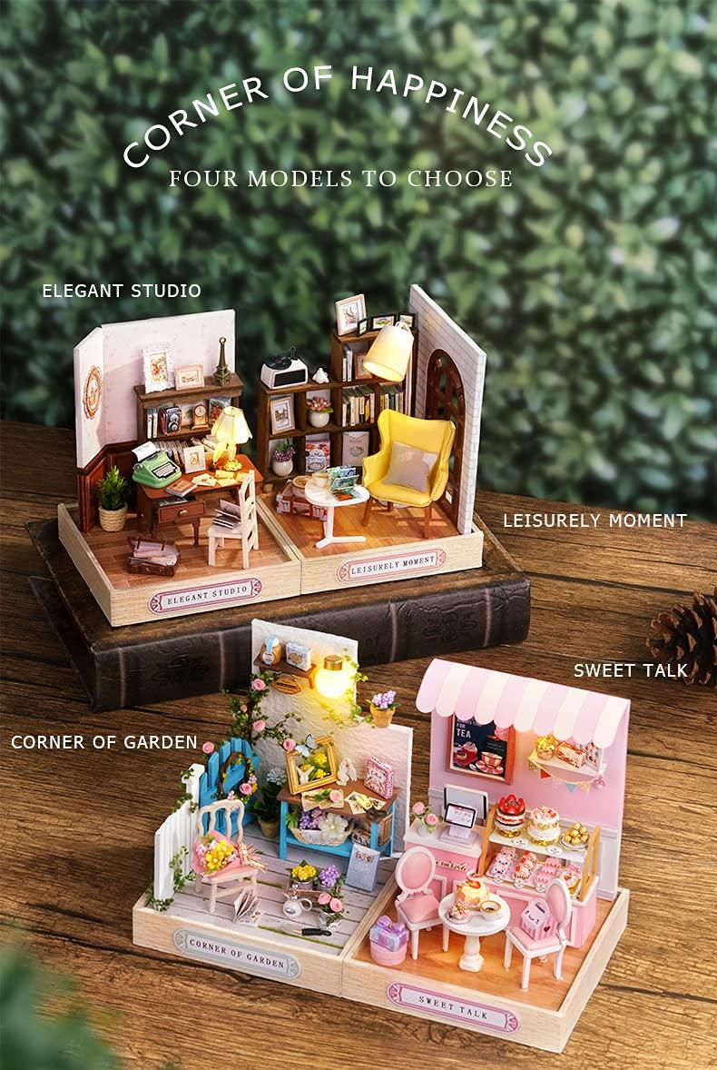 Flever Flever Dollhouse Miniature DIY House Kit Creative Room with Furniture for Romantic Valentine\'s Gift (Sweet Talk)