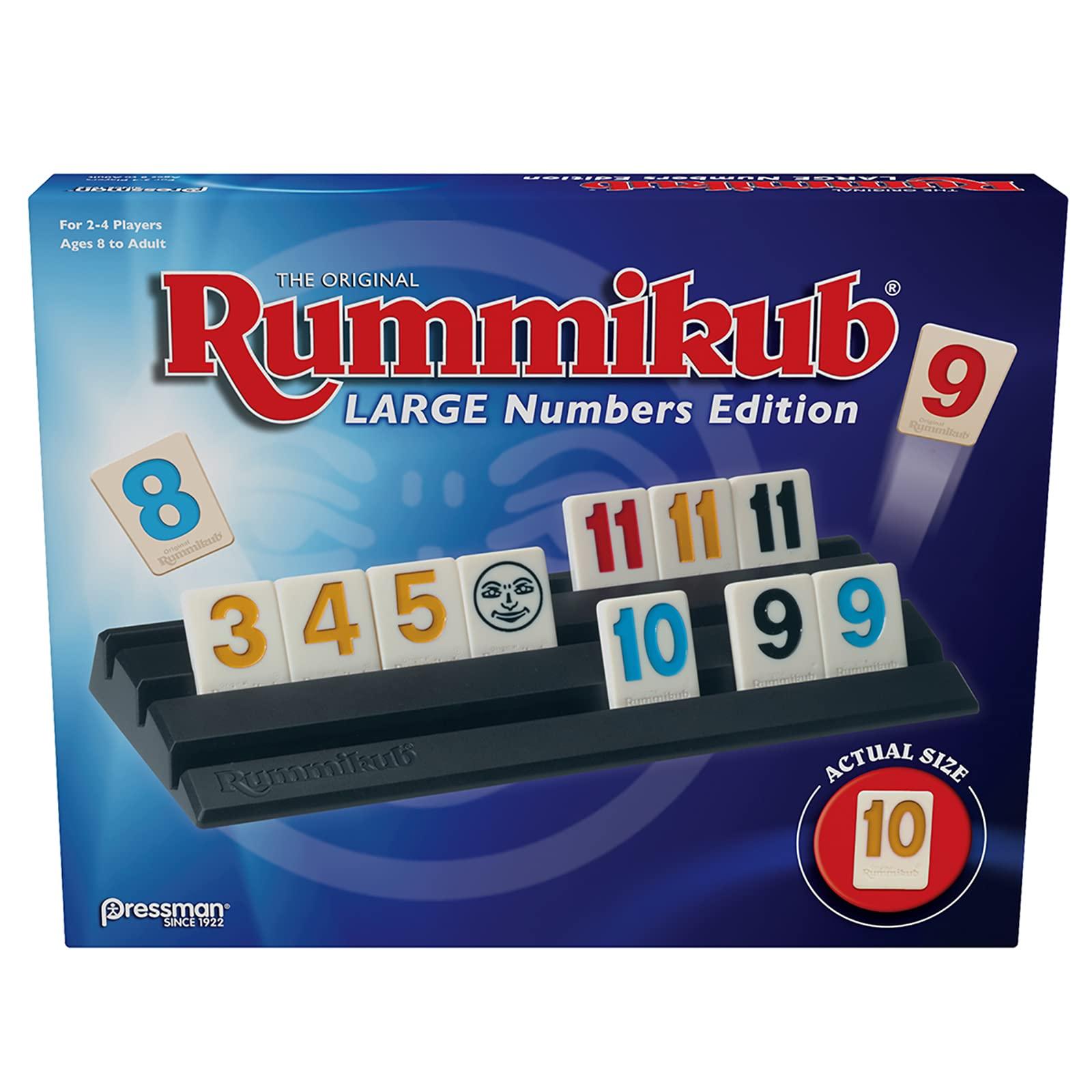 Pressman Pressman Rummikub Large Numbers Edition - The Original Rummy Tile Game Blue, 5"