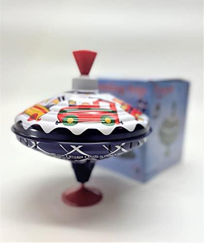 Bolz Bolz Classic Playbox Music Spinning Tin Top Toy from KsmToys The Funny Buzzing Hum Gets Louder As The Top Spins Faster, Ages 18 m+