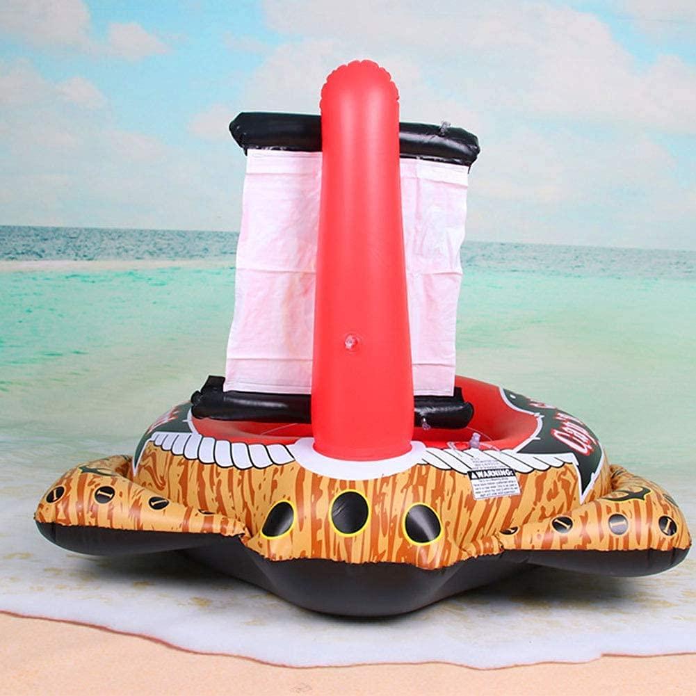 XXF-Shop Pool Float Inflatable Pirate Ship Floating Row, Summer Inflatable Pool Float Water Float Raft Ride on Pool Lounger Novelty Beach Suitable for Children for Chilling in The Pool