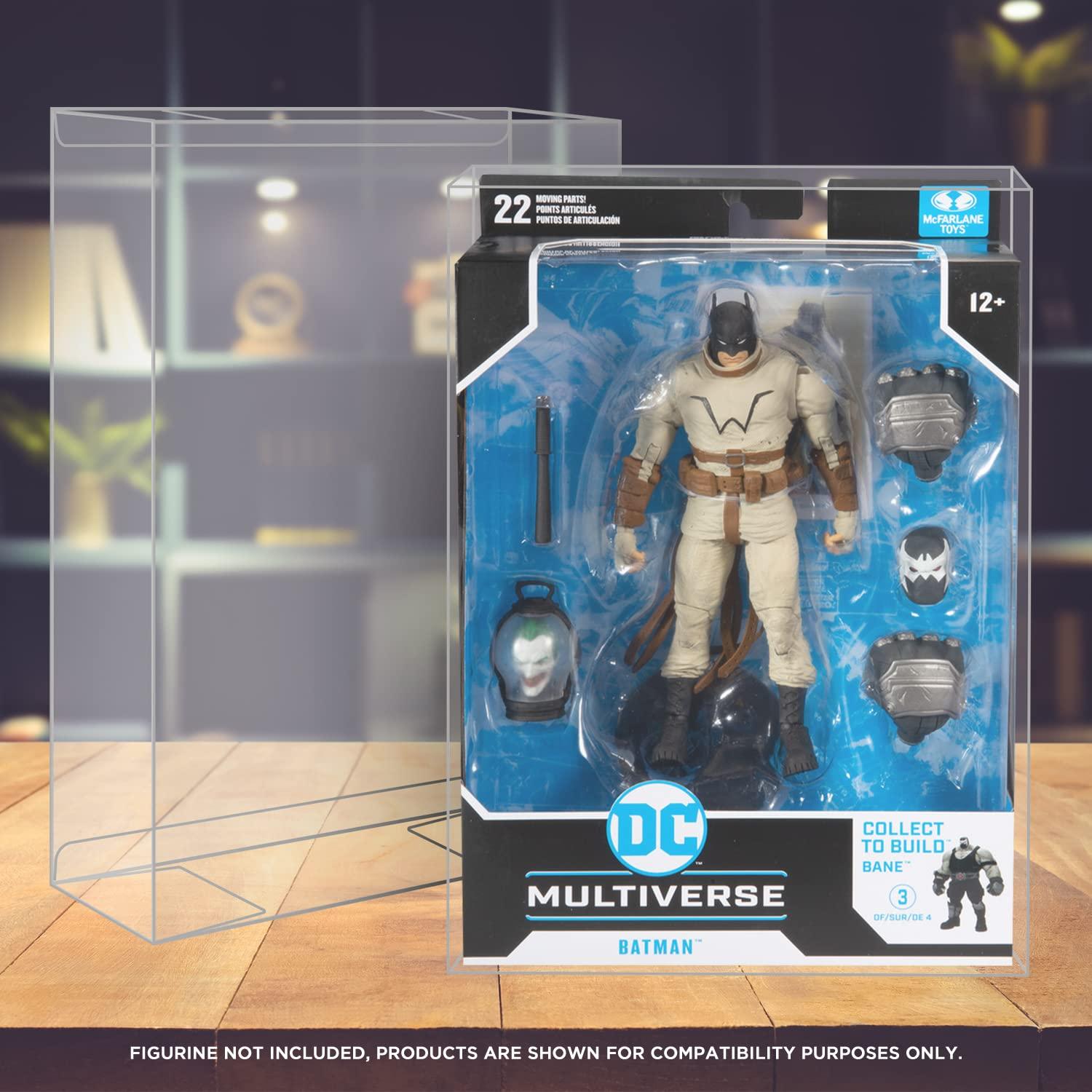 EVORETRO EVORETRO Action Figure Boxed Case Protector for McFarlane DC Multiverse BAF 7-in Figures - 10-Pack 0.40mm Thick Clear PET Plastic Display, Achive-Grade Storage. Keep Your Collection in Mint Condition