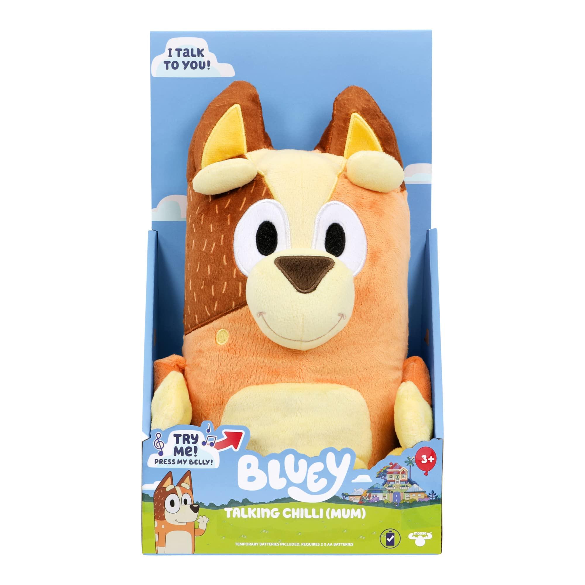 Bluey Bluey - 14\" Talking Chilli (Mum) Plush - Interactive - Plush Toy with 9 Phrases Theme Song