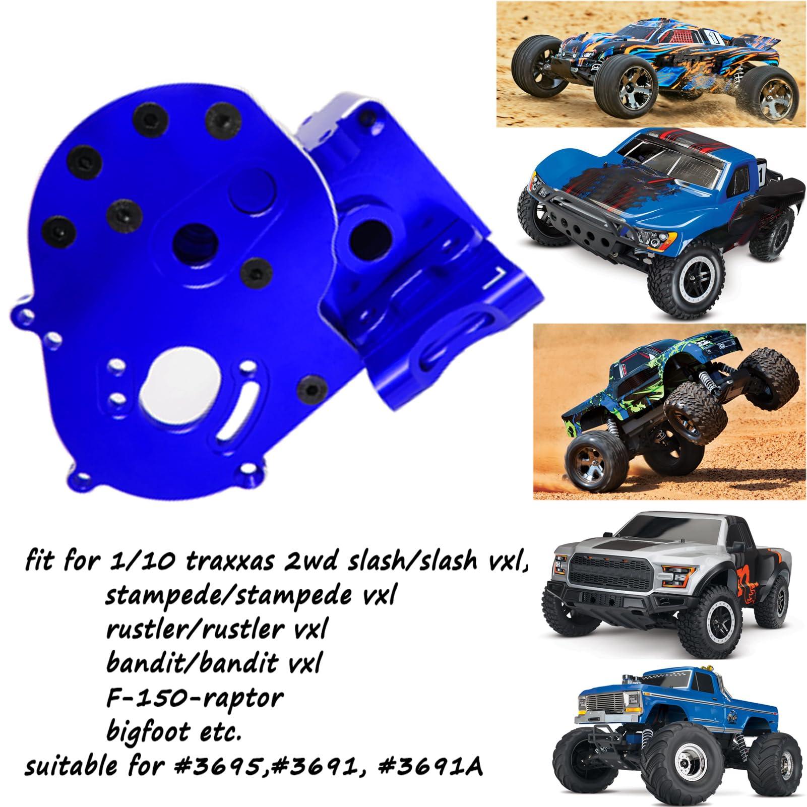 XZSNLYZ Upgrade Aluminum Transmission Case Gearbox Sets Fit for 1/10 Traxxas 2WD Slash/VXL, Stampede/VXL, Rustler/VXL, Bandit/VXL RC Car, ETC. Replace #3691/A