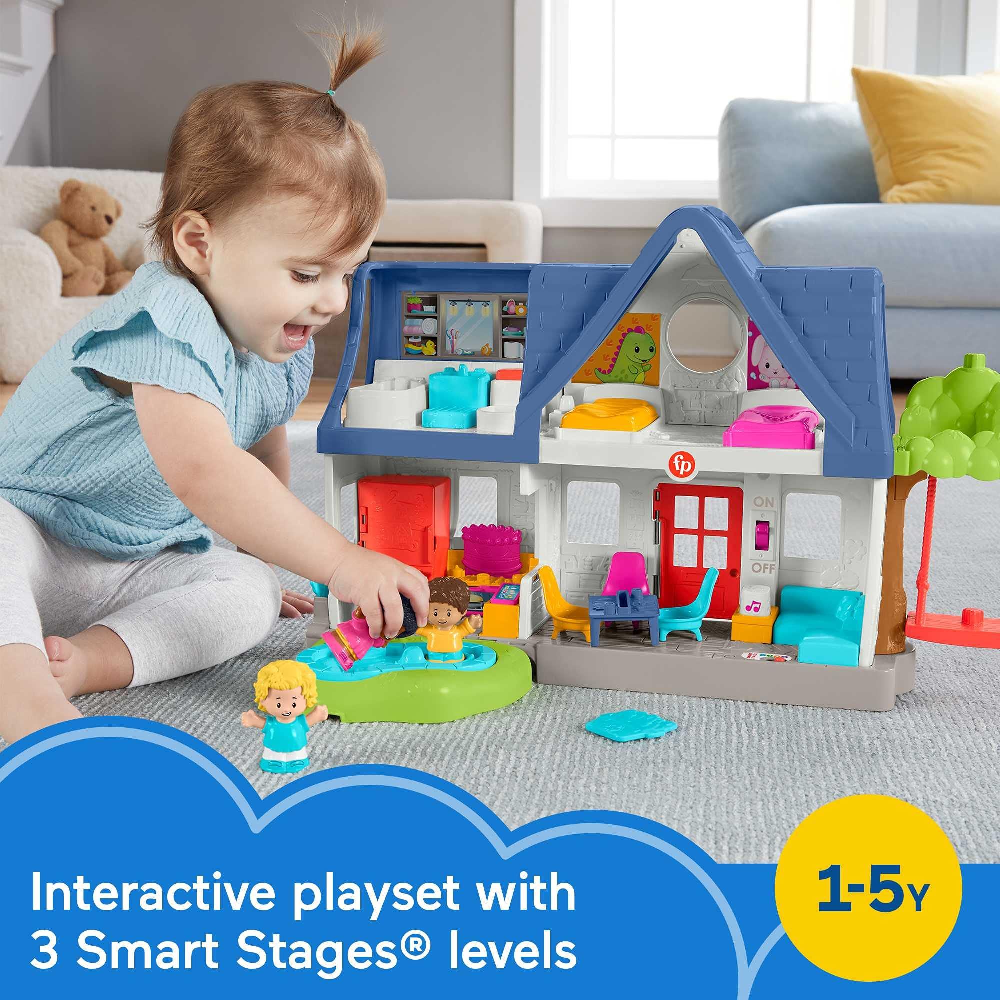 Fisher-Price Fisher-Price Little People Toddler Learning Toy Friends Together Play House Set with Smart Stages for Pretend Play Kids Ages 1+ Years