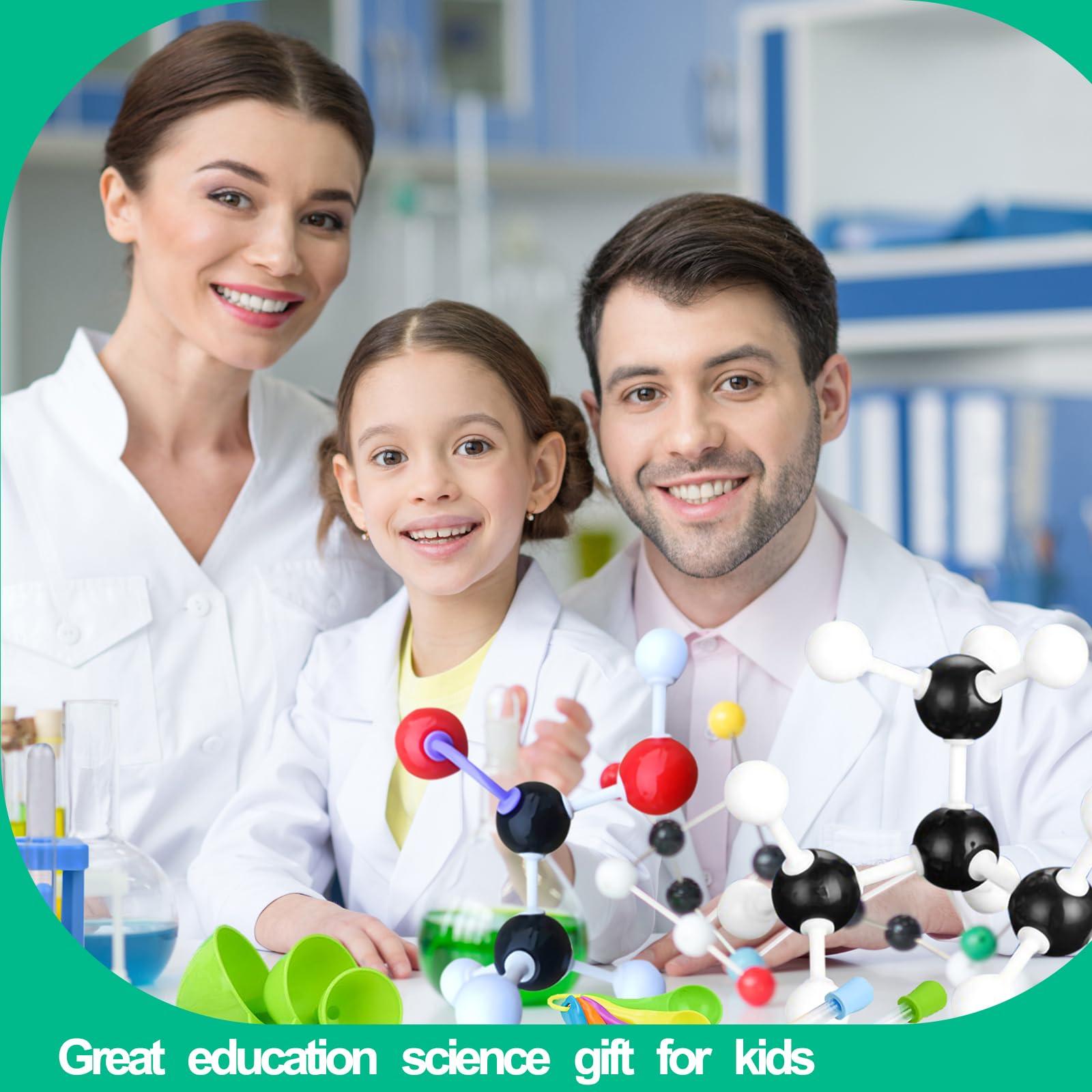 EXBEPE EXBEPE Comprehensive Chemistry Molecular Model Kit 406pc Organic and Inorganic STEM Set,Middle,High School,and College Supplies, Educational Science Set Learning Structure and Reactions Student Gifts
