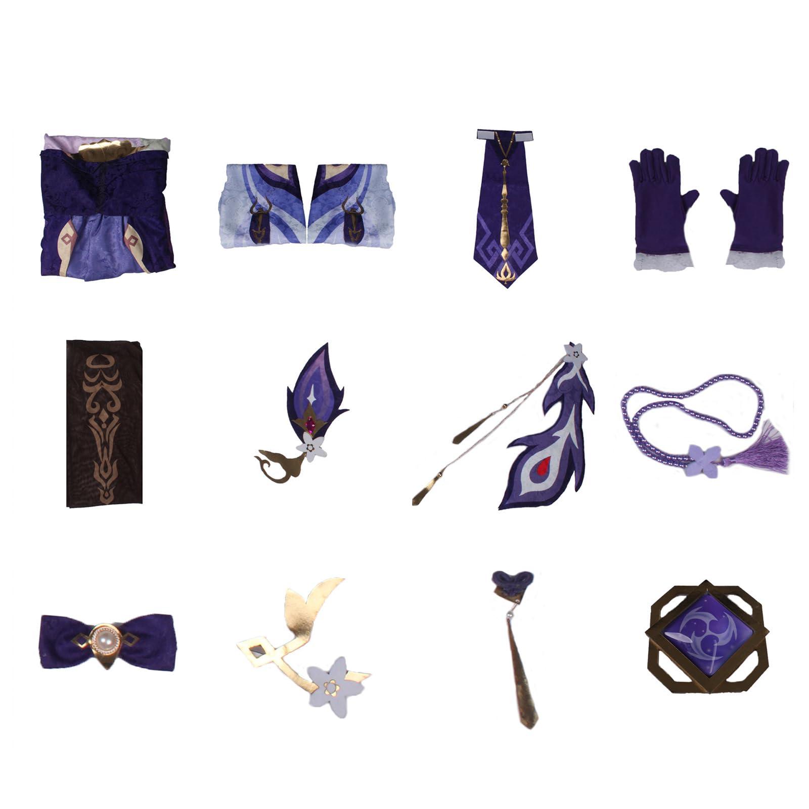 Weixu Weixu New Skin Keqing Cosplay Game Costume Fancy Dress Outfit Halloween Carnival Suit for Women XXL