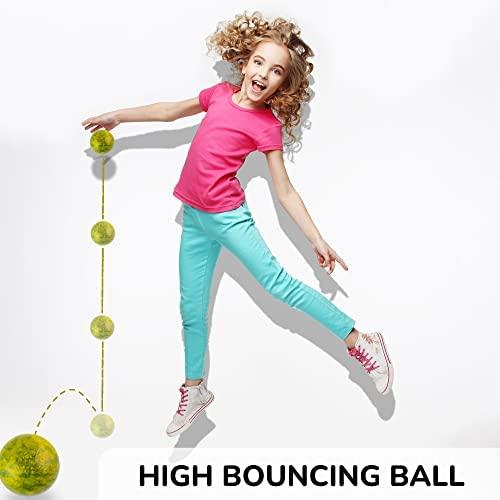 Entervending Entervending Bouncy Balls - Rubber Balls for Kids - Gold Bowling Bounce Balls - 50Pcs Large Bouncy Ball 45 mm - Super Ball Vending Machine Toys - Bouncing Balls Party Favors