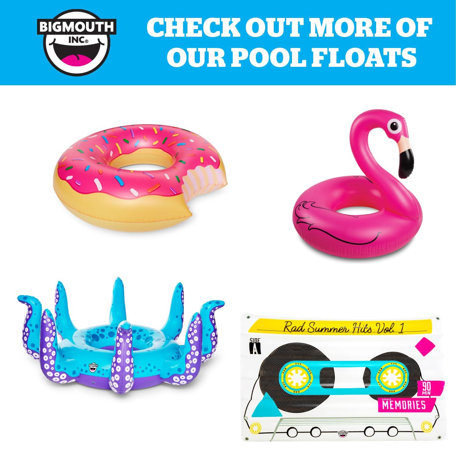 BigMouth BigMouth Inc. Large Funny Inflatable Raft, Guarded Sides & Headrest, 6 ft Long Heavy Duty Pool Float - Strawberry