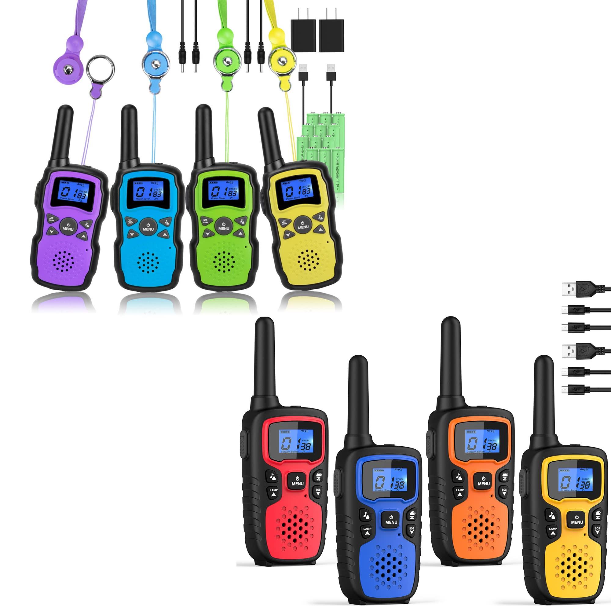 Wishouse Wishouse Walkie Talkies for Kids Adults Family Long Range Rechargeable 8 Pack