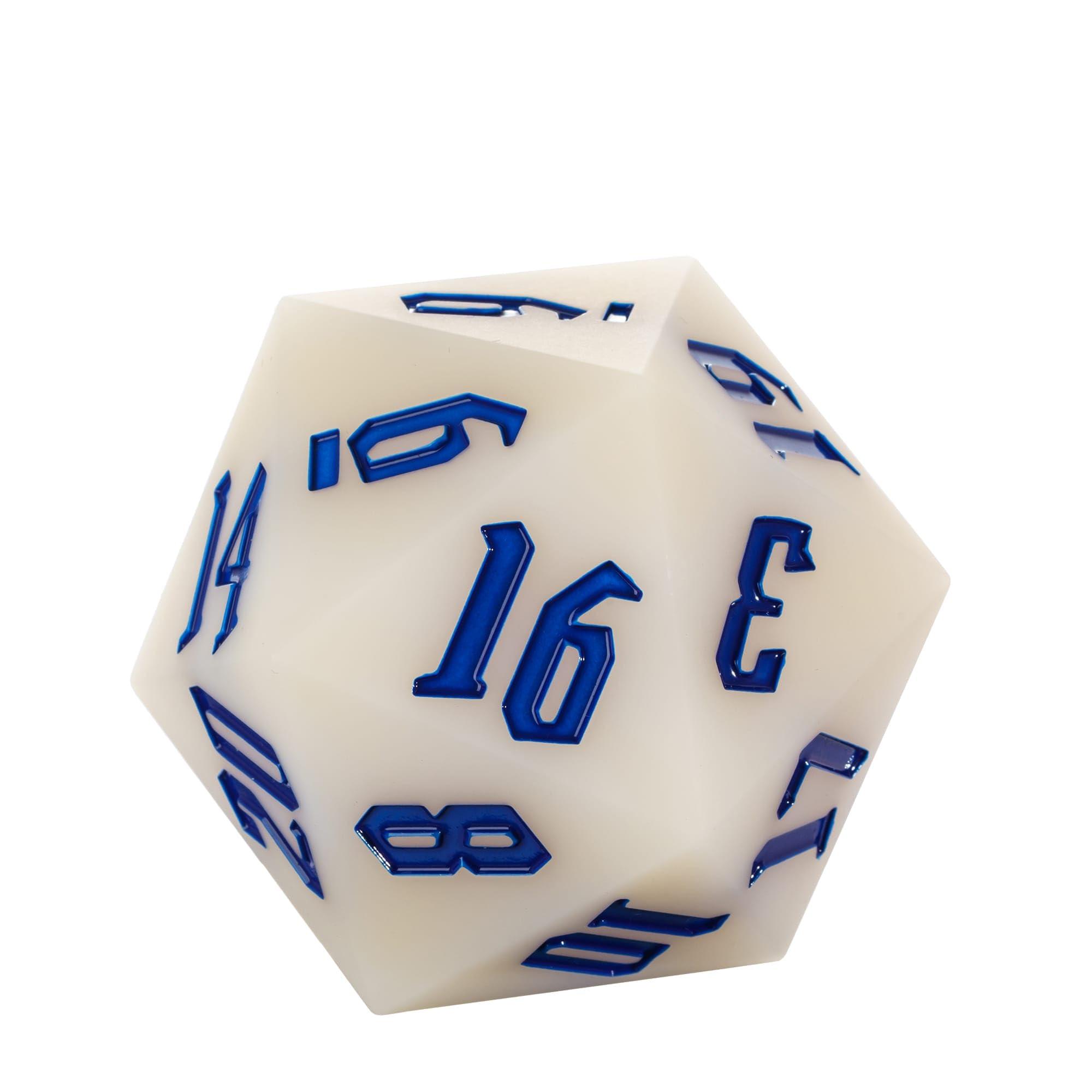 IUSTIDIE IUSTIDIE Silicone 55mm D20, Light Changing Colors Large D20 Single 20 Sided DND Dice, D20 Giant Polyhedral Dice with Dice Gift Box for Dungeons and Dragons Table Games(Red Yellow/Blue)