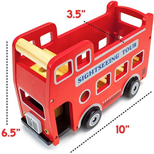 Imagination Generation Imagination Generation Wooden Wheels Natural Beechwood Chunky Cars and Vehicles for Children +12 Months | Double Decker Bus