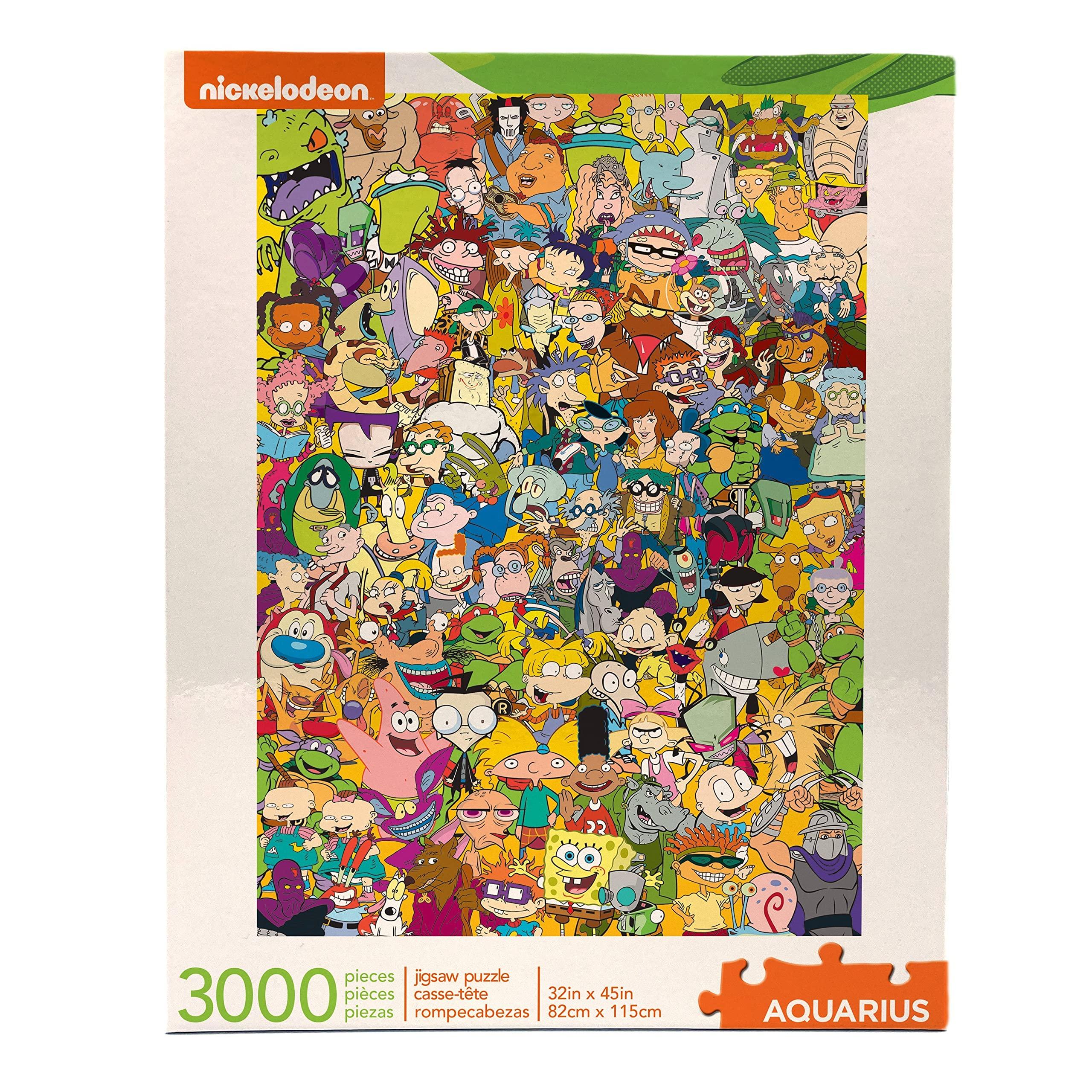 AQUARIUS Aquarius Nickelodeon 90s Puzzle (3000 Piece Jigsaw Puzzle) - Officially Licensed Nickelodeon Merchandise & Collectibles - Glare Free - Precision Fit - 32 x 45 Inches
