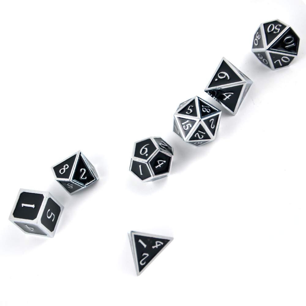 signalplus Unique Metal dice/DND dice Set/RPG d20 / polyhedral dice Set/Tabletop dice Set / D20 D12 D10 D8 D6 D4