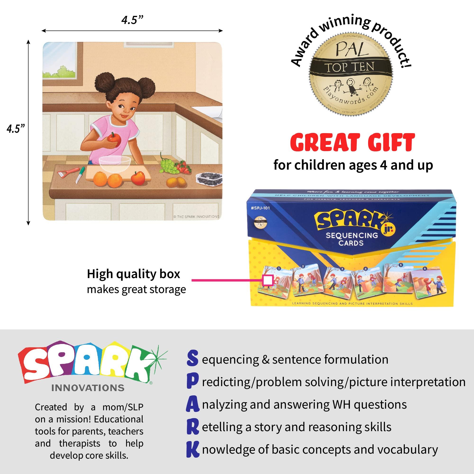 SPARK INNOVATIONS SPARK INNOVATIONS Sequencing Cards Bundle (3), Storytelling Cards, Higher and Lower Level Boxes, Speech Therapy Games, Learning Toys, Speech Therapy Games Bundle