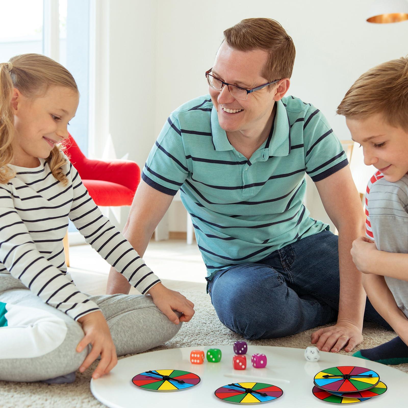 Chivao Chivao 10 Sets Game Spinner Wheel Square Blank Game Spinners Erasable Game Spinner Board with Plastic Rotating Arrows Math Spinner for Game Prizes (Bright Color,Novelty)