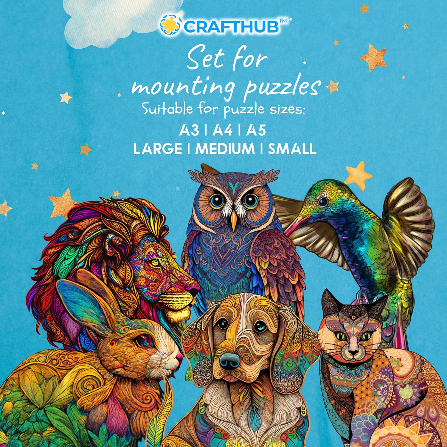 CRAFTHUB CRAFTHUB Cocker Spaniel Wooden Jigsaw Puzzle and Mounting Kit for Adults and Kids, A3 Size