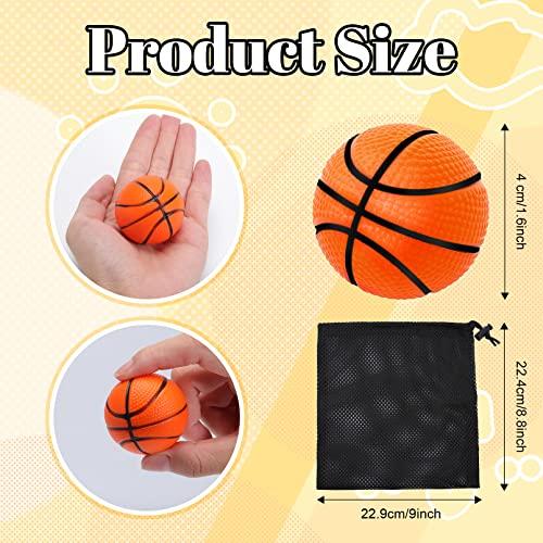 Nuchaely Mini Basketball Stress Balls,30 Pack Mini Foam Sports Balls,1.6 Inch Mini Basketballs for Kids,Stress Relief Squeeze Balls Bulk for School Carnival Reward Theme Party Favor Toys Game Decorations