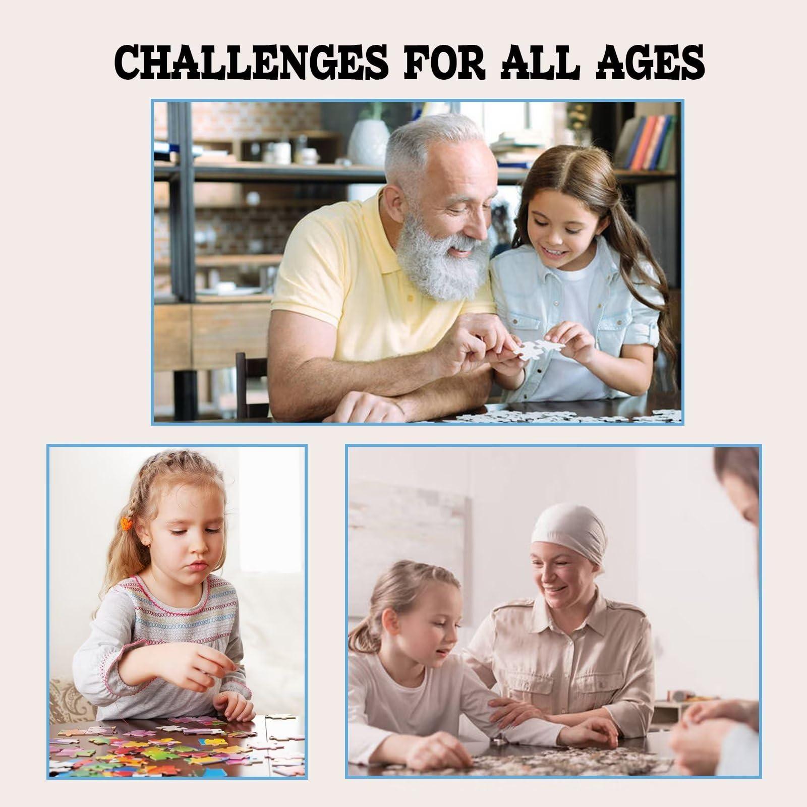 Hothostl Three Anime Cats - 500 Pieces Puzzles Beginners Puzzle Puzzle Toys, Spend Time to Get A Sense of Accomplishment Box 20.5 X 15 inch for Home Decor