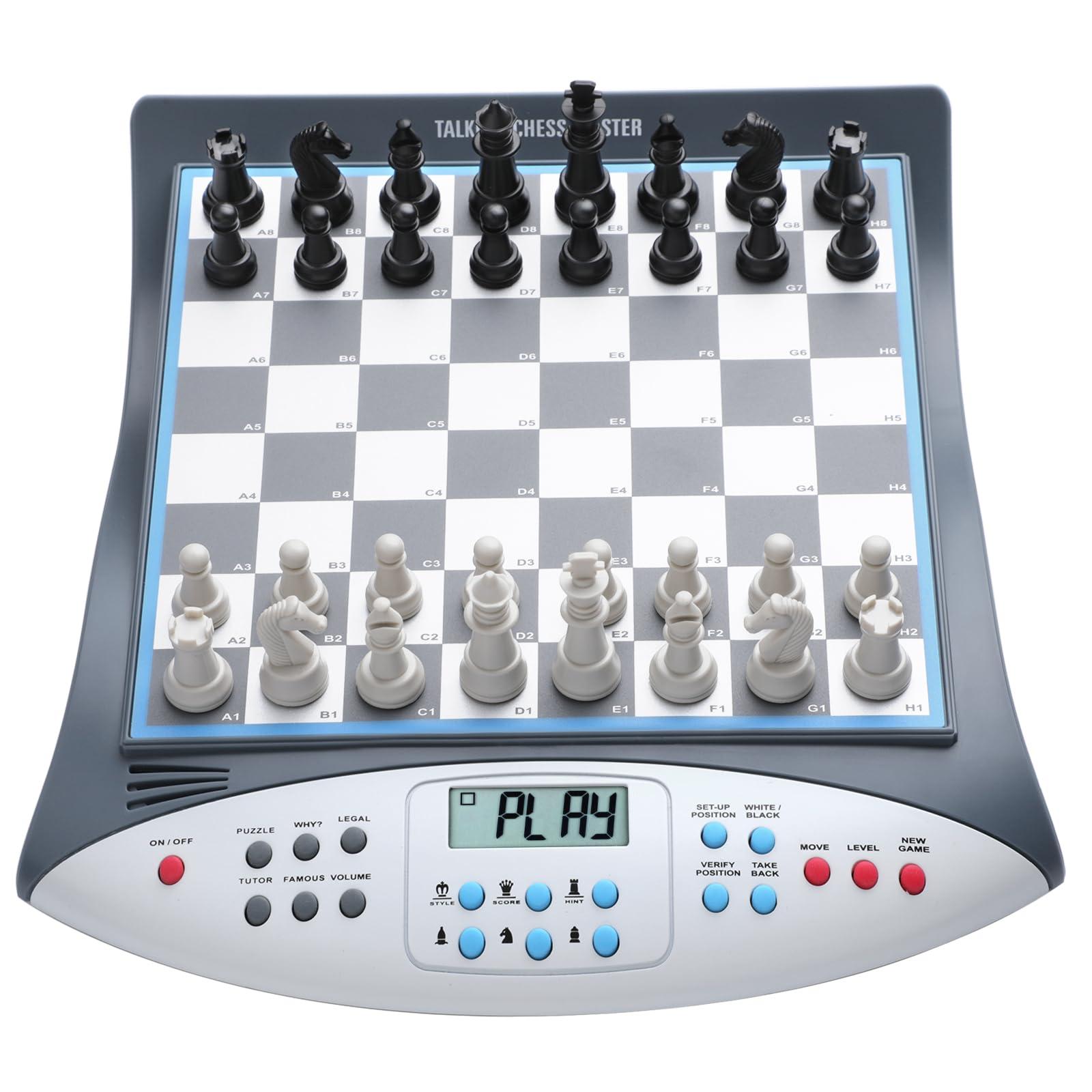 LEVEROAM LEVEROAM Electronic Chess Set with Voice Teaching System, Magnetic Computer Chess Game, Great Partner for Beginners & Improving Players, Electronic Chess Board Grows Your Chess Skills