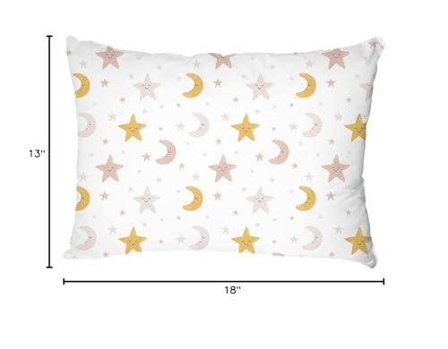 Bunnikins & Clover Bunnikins & Clover Toddler Pillows with Pillowcase, 13"x18" Soft Cotton Kid Pillows for Sleeping, Bedding Small Pillow for Boys and Girls Aged 2-5 Years