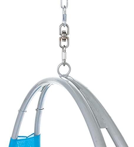 HearthSong HearthSong 40-Inch Steel-Frame Aerial Hoop Spinning Round Tree Swing with Suspended Tesline Fabric Seat, Holds 300 lbs.