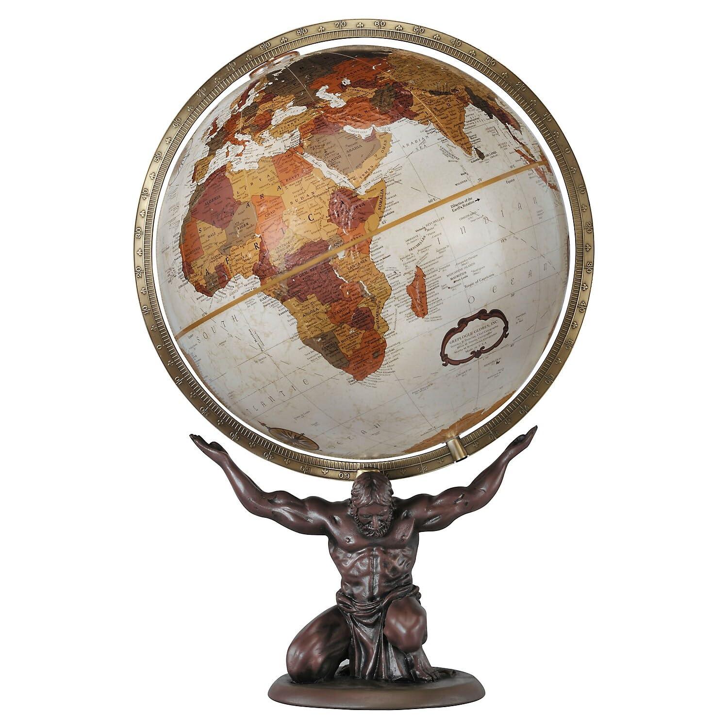 Replogle Replogle Globes Atlas Globe, 12-Inch, Bronze Metallic