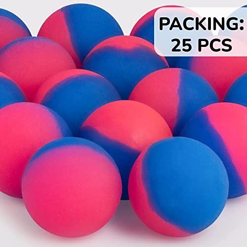 Entervending Entervending Bouncy Balls - Rubber Balls for Kids - Blue and Red ICY Bounce Balls - 50 Pcs Large Bouncy Ball 45 mm - Super Ball Vending Machine Toys - Bouncing Balls Party Favors