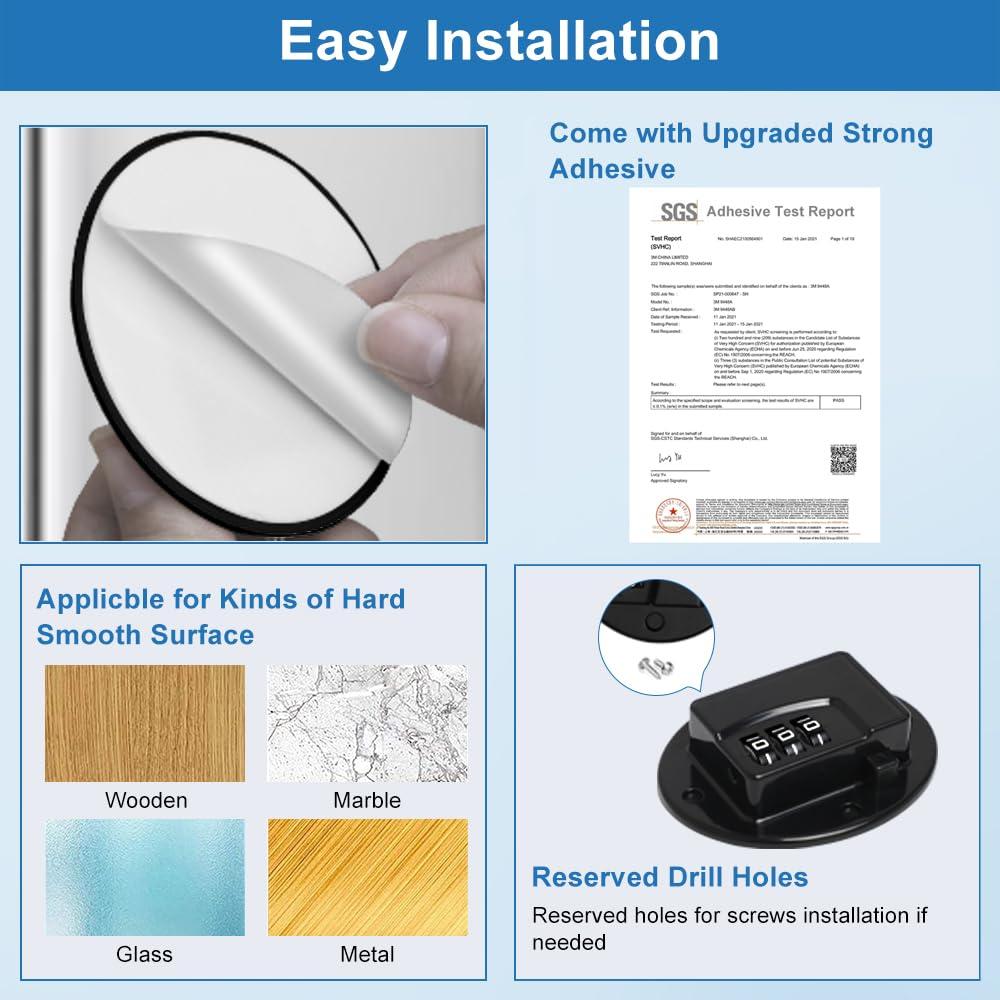 AOSITE AOSITE Mini Fridge Locks for Kids No Drill Refrigerator Locks for Adults Cupboard Lock Child Safety Locks for Cabinets Drawer Locks Freezer Lock Baby Proofing