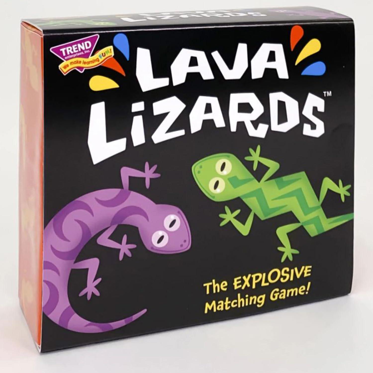 Trend Enterprises TREND enterprises Lava Lizards Three Corner Strategy Game Family-Friendly Card Games