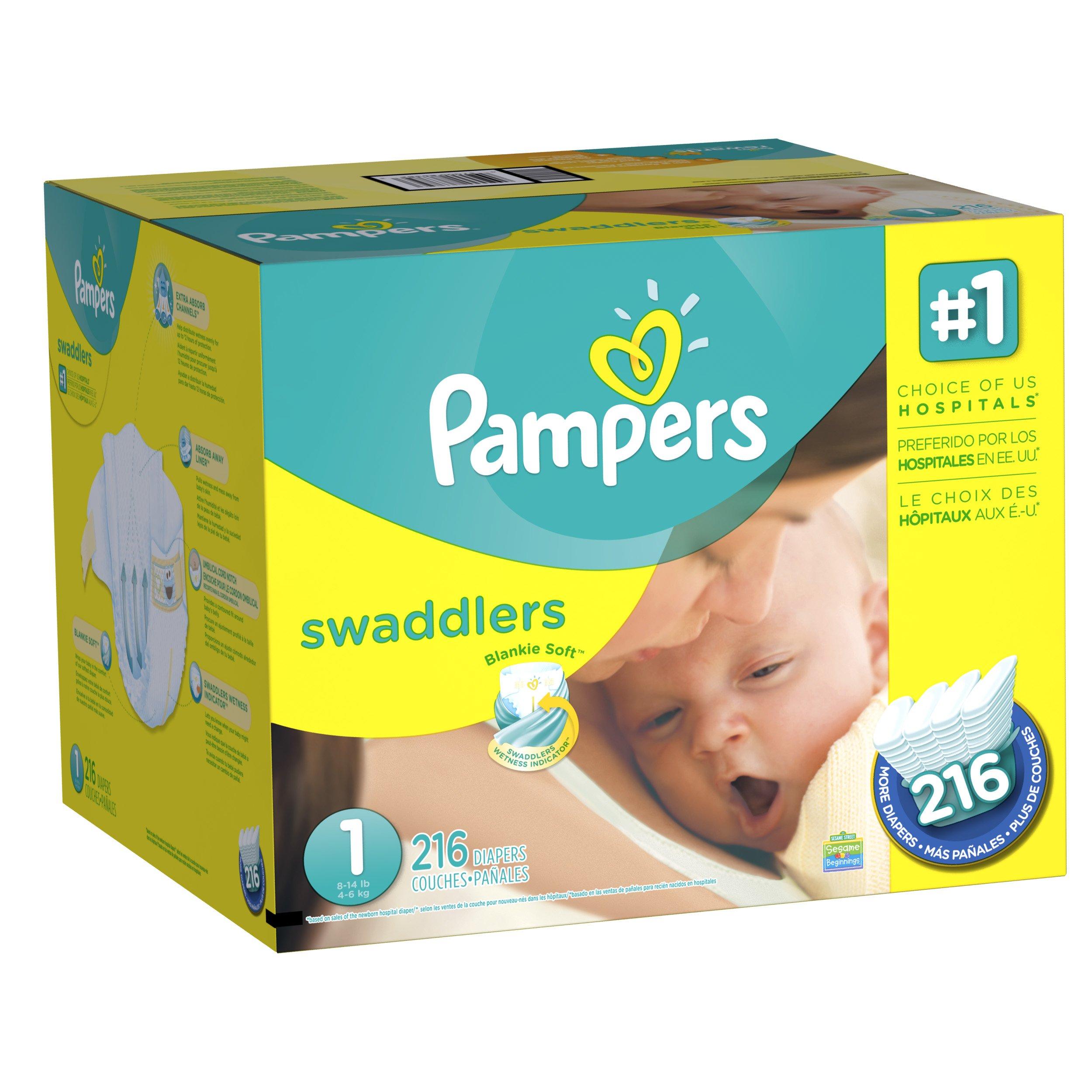 Pampers Pampers Swaddlers Diapers Newborn/Size 1