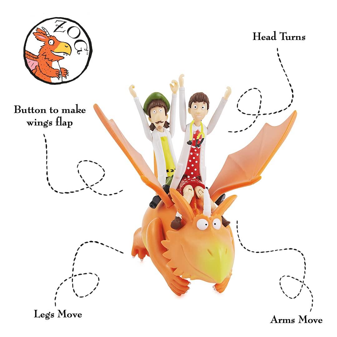 WOW! STUFF WOW! STUFF Zog and The Flying Doctors Story Time Set | Collectable Articulated Character Action Figures | Official Toys and Gifts from The Julia Donaldson Books, TV and Animation Movie Series