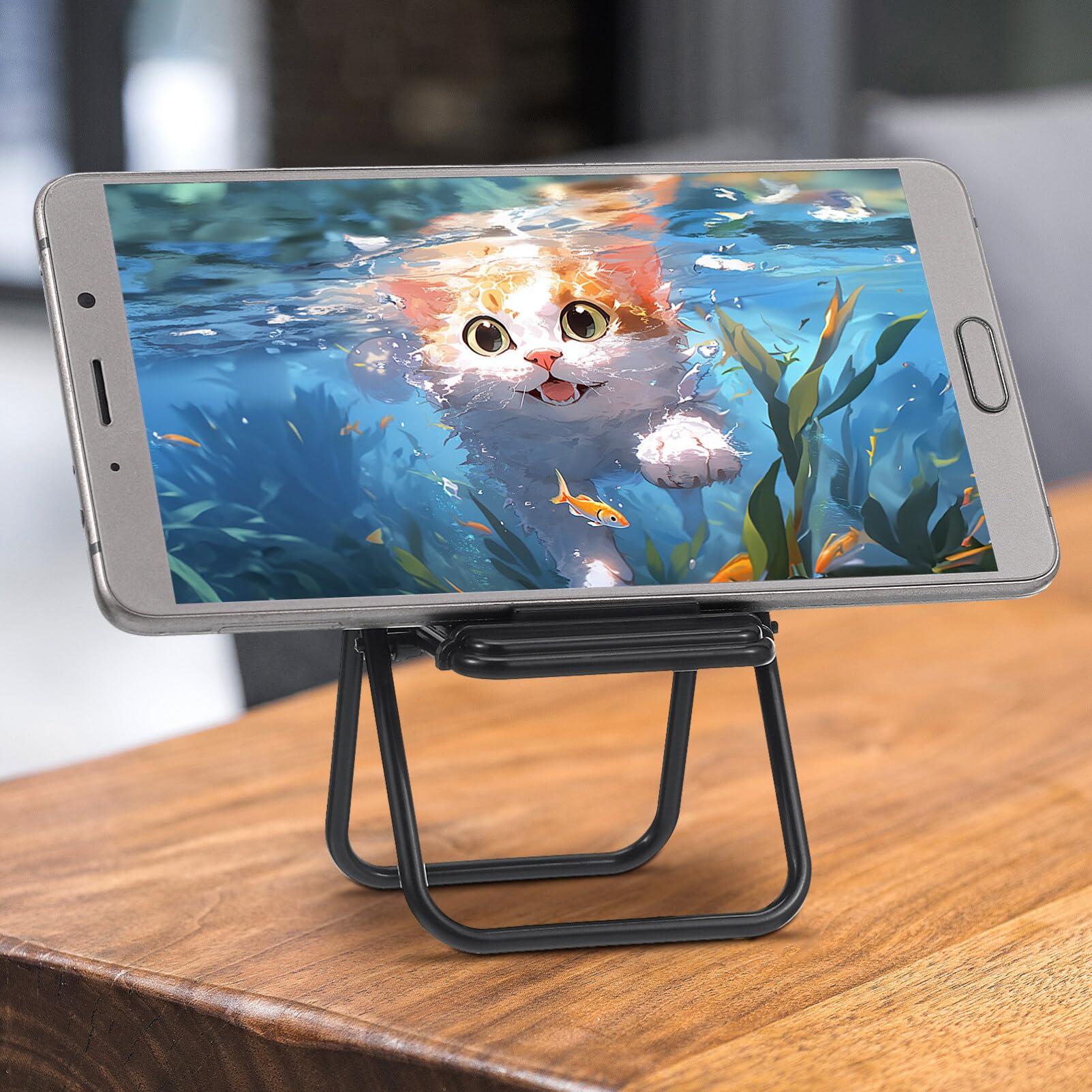 HOLIDYOYO HOLIDYOYO 24Pcs Mini Foldable Chairs, Dollhouse Mini Furniture Doll Chair, Miniature Folding Chairs, Funny Cell Phone Stand Holder, Miniature Plastic Chair, for Dollhouse Decoration