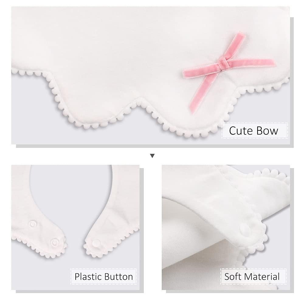 JANGANNSA JANGANNSA 3 PCS Flower Baby Bibs Infant Burp Clothes for Baby Girls Saliva Towel Cotton Infant Toddler Girls Bibs(3 PCS -B)