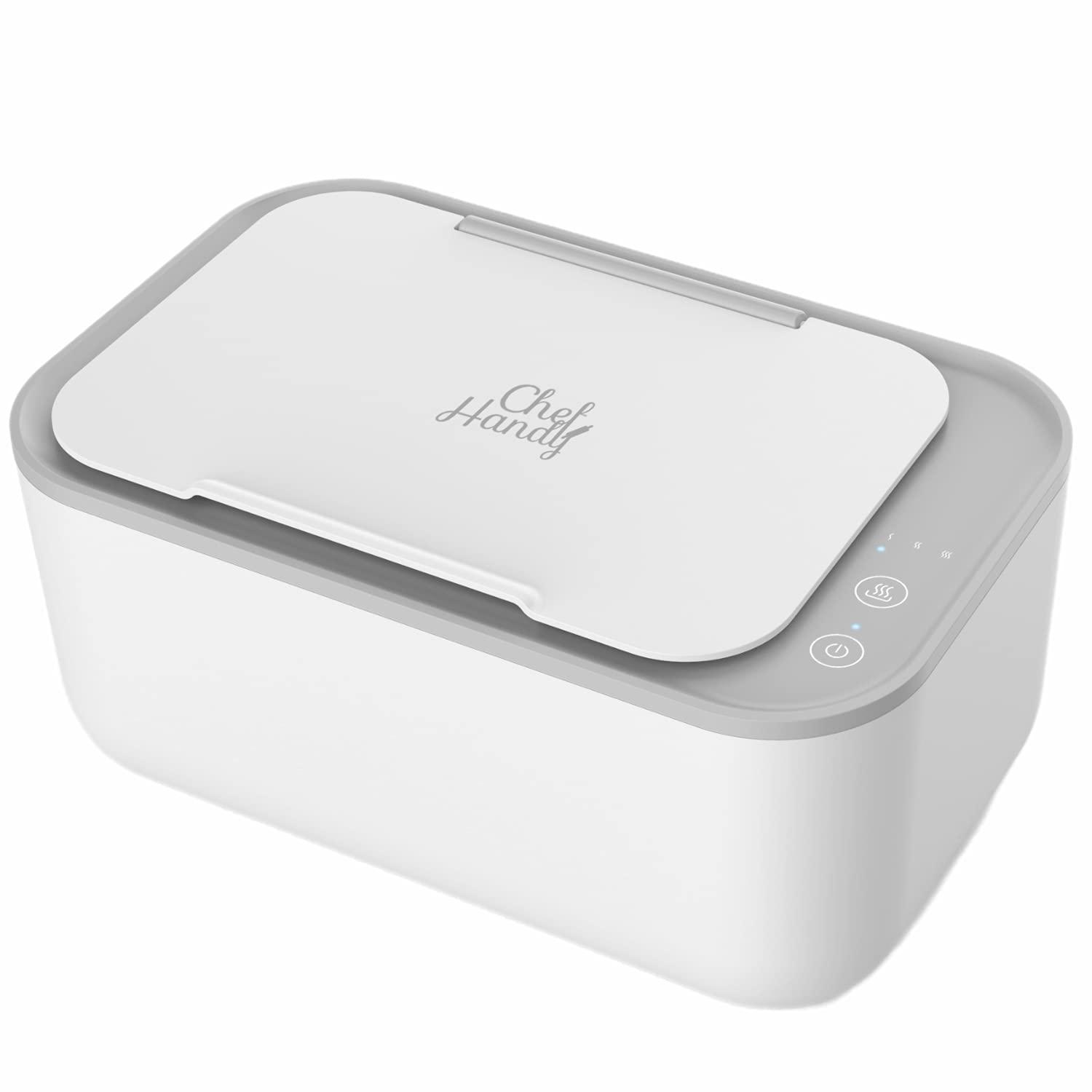 chefhandy Baby Wipe Warmer, Wipe Warmer and Baby Wet Wipes Dispenser, Smart Precise Temperature Control Large Capacity Evenly Overall Heating Silence, Wipes Warmer for Babies Portable Wipe Warmer (White)